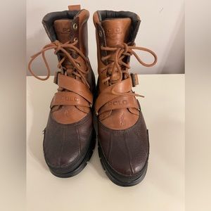 Polo Ralph Lauren Tavin Brown Leather Men’s Boots Size 10